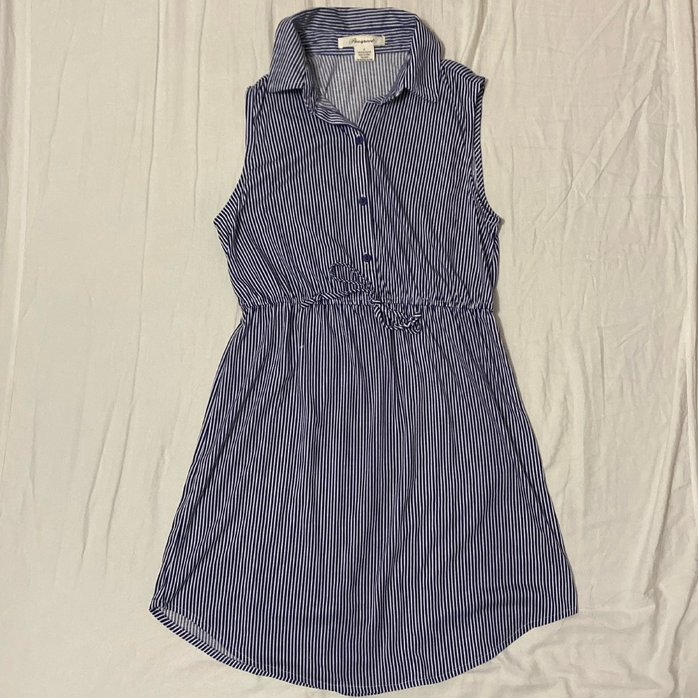 Blue & White Striped Dress